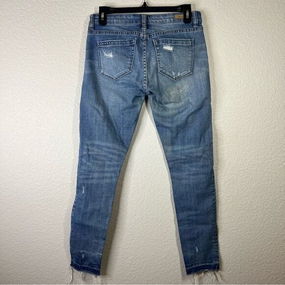 BlankNYC Womens‎ Skinny Jeans Distressed Stretch Light Wash Intro Denim Blue 26 - Picture 6 of 9